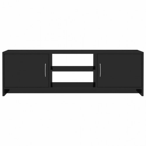 Tv-bord 120x30x37,5 cm konstrueret træ sort højglans