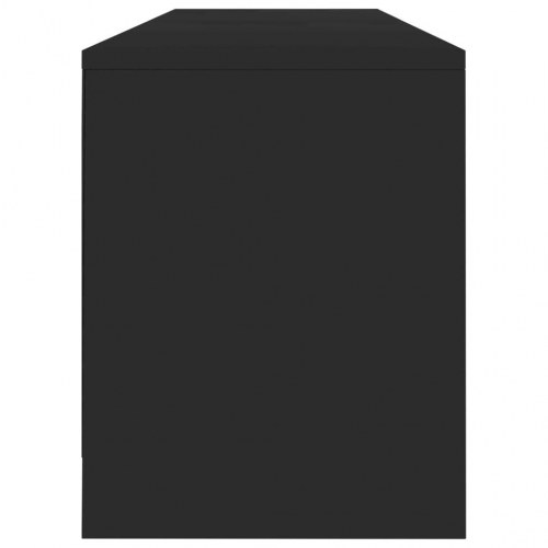 Tv-bord 120x30x37,5 cm konstrueret træ sort højglans