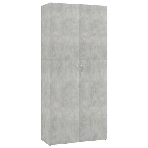 Skoskab 80x35,5x180 cm konstrueret træ betongrå