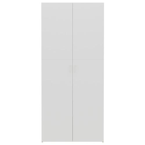 Skoskab 80x35,5x180 cm konstrueret træ hvid og sonoma-eg