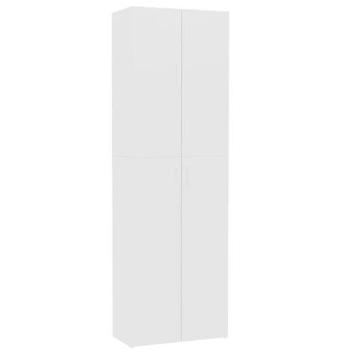 Kontorskab 60x32x190 cm konstrueret træ hvid