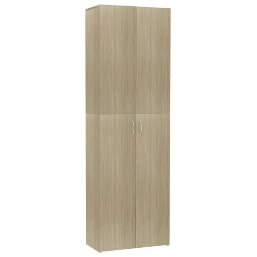 Kontorskab 60x32x190 cm konstrueret træ sonoma-eg