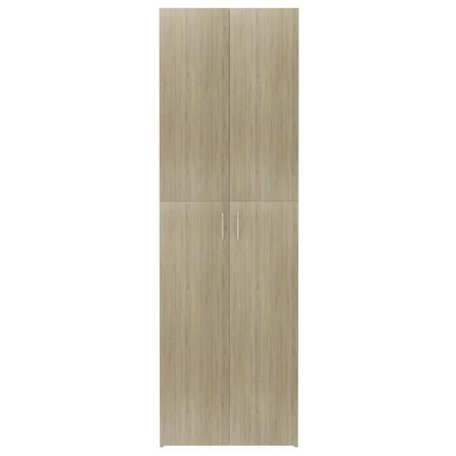 Kontorskab 60x32x190 cm konstrueret træ sonoma-eg