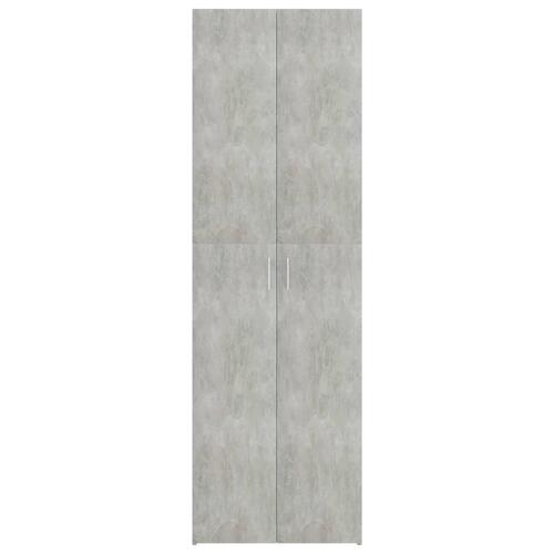 Kontorskab 60x32x190 cm konstrueret træ betongrå