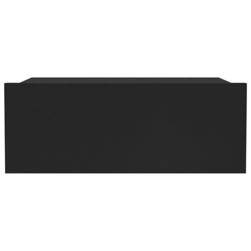 Svævende natborde 2 stk. 40 x 30 x 15 cm konstrueret træ sort
