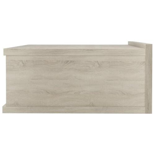 Svævende natbord 40 x 30 x 15 cm konstrueret træ sonoma-eg