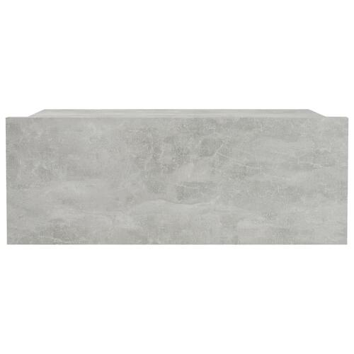 Svævende natbord 40 x 30 x 15 cm konstrueret træ betongrå