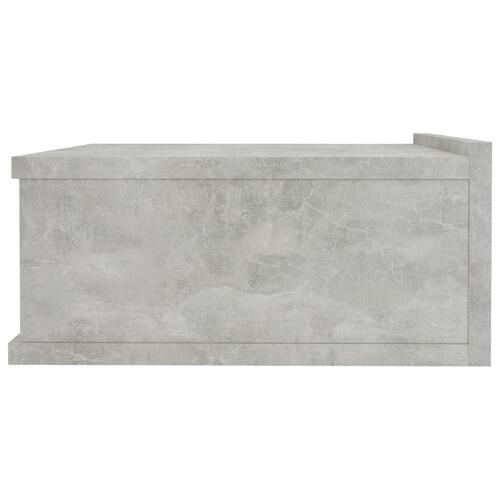 Svævende natbord 40 x 30 x 15 cm konstrueret træ betongrå