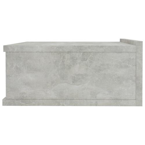 Svævende natborde 2 stk. 40 x 30 x 15 cm konstrueret træ grå