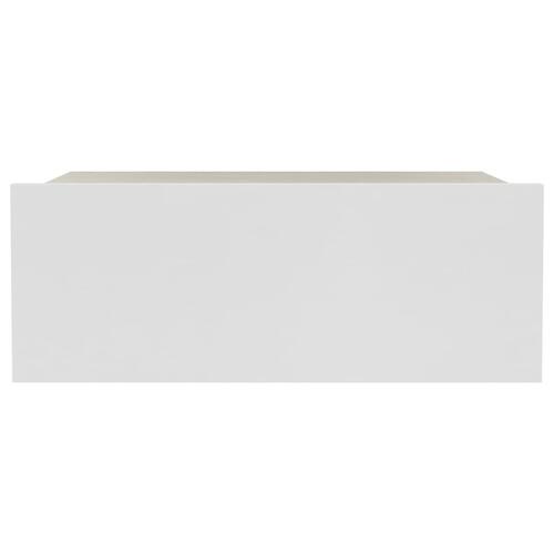 Svævende natborde 2 stk. 40 x 30 x 15 cm spånplade hvid sonoma-eg