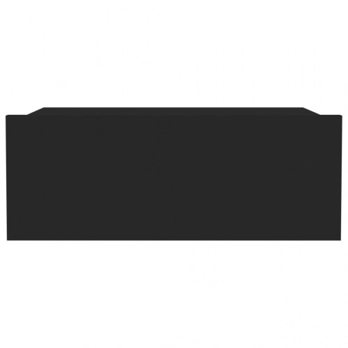 Svævende natborde 2 stk. 40 x 30 x 15 cm konstrueret træ sort