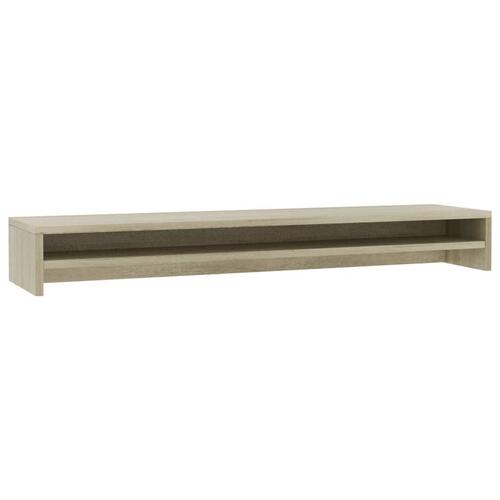 Skærmstander 100x24x13 cm konstrueret træ sonoma-eg