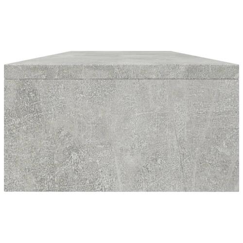 Skærmstander 100x24x13 cm konstrueret træ betongrå