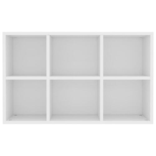 Bogreol/skænk 66x30x98 cm konstrueret træ hvid
