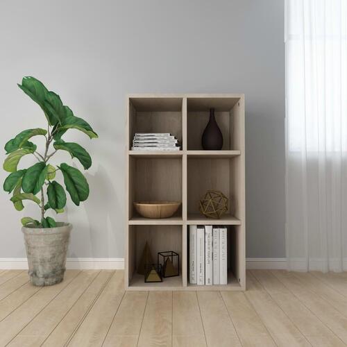 Bogreol/skænk 66x30x98 cm konstrueret træ sonoma-eg