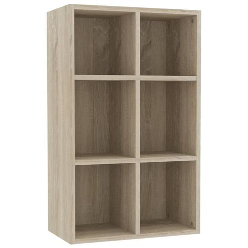 Bogreol/skænk 66x30x98 cm konstrueret træ sonoma-eg
