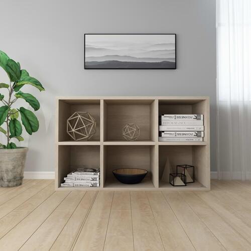 Bogreol/skænk 66x30x98 cm konstrueret træ sonoma-eg