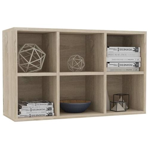 Bogreol/skænk 66x30x98 cm konstrueret træ sonoma-eg