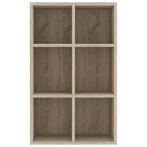 Bogreol/skænk 66x30x98 cm konstrueret træ sonoma-eg