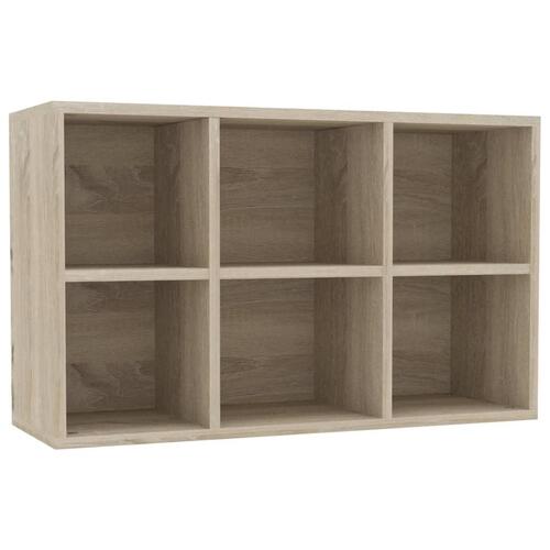 Bogreol/skænk 66x30x98 cm konstrueret træ sonoma-eg