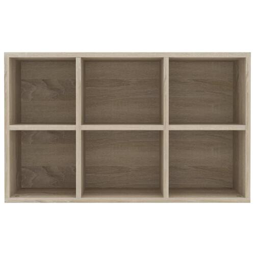 Bogreol/skænk 66x30x98 cm konstrueret træ sonoma-eg