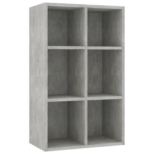 Bogreol/skænk 66x30x98 cm konstrueret træ betongrå