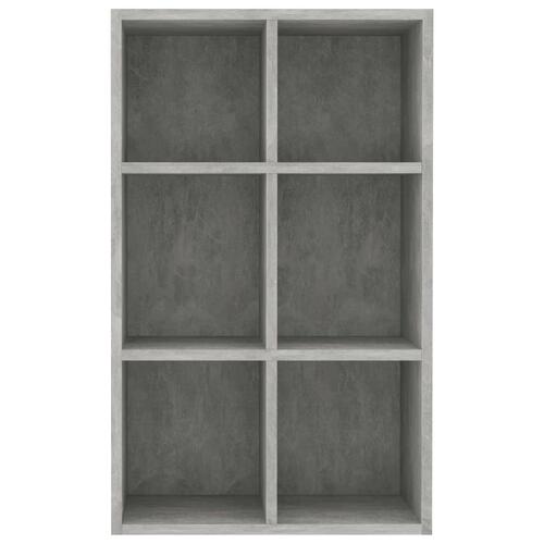 Bogreol/skænk 66x30x98 cm konstrueret træ betongrå