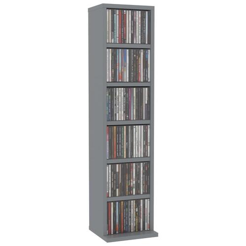 Cd-reol 21x20x88 cm konstrueret træ hvid