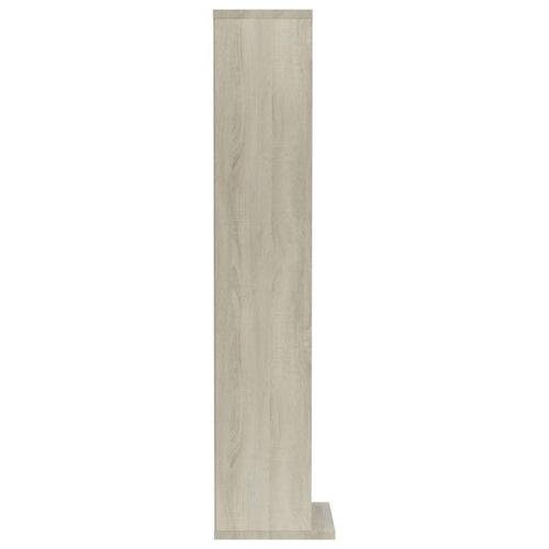 Cd-reol 21x20x88 cm konstrueret træ hvid og egetræsfarvet