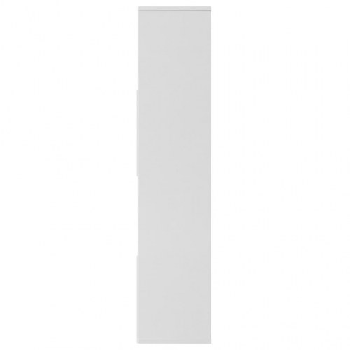Rumdeler/bogreol 110x24x110 cm konstrueret træ hvid