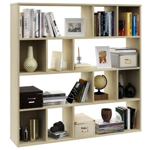 Rumdeler/bogreol 110x24x110 cm konstrueret træ sonoma-eg