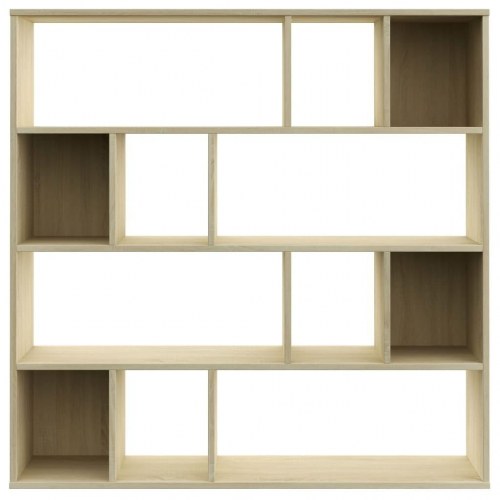 Rumdeler/bogreol 110x24x110 cm konstrueret træ sonoma-eg