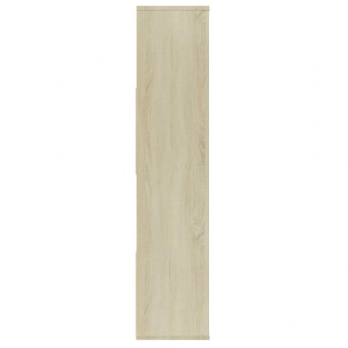 Rumdeler/bogreol 110x24x110 cm konstrueret træ sonoma-eg