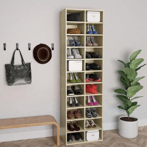 Skoskab 54x34x183 cm konstrueret træ sonoma-eg