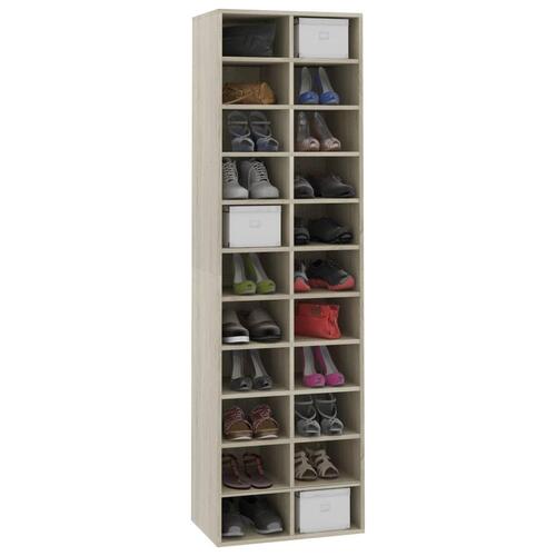 Skoskab 54x34x183 cm konstrueret træ sonoma-eg