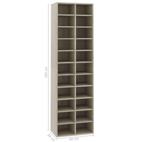 Skoskab 54x34x183 cm konstrueret træ sonoma-eg