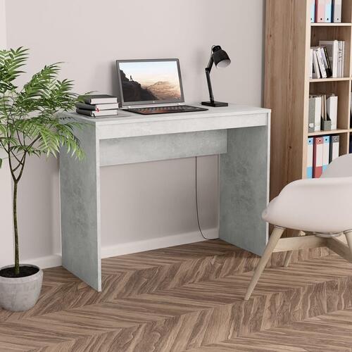 Skrivebord 90x40x72 cm konstrueret træ betongrå