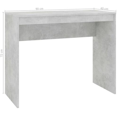 Skrivebord 90x40x72 cm konstrueret træ betongrå