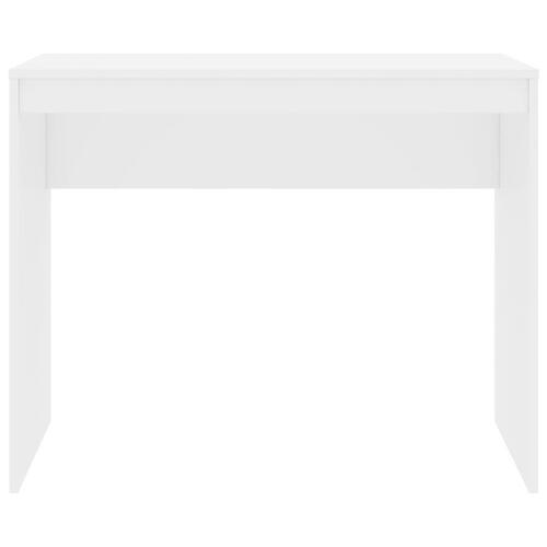 Skrivebord 90x40x72 cm konstrueret træ hvid højglans