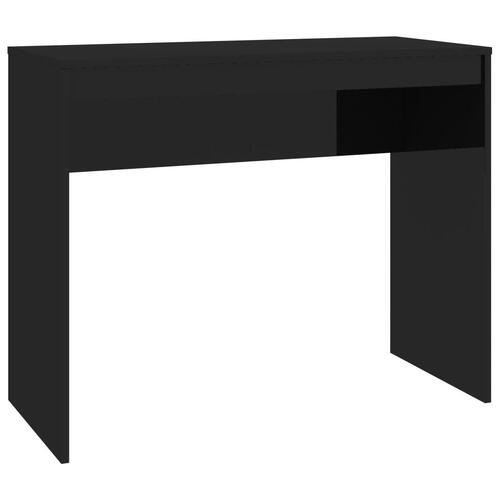 Skrivebord 90 x 40 x 72 cm spånplade sort højglans