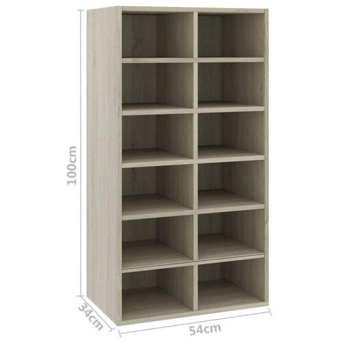 Skoreol 54x34x100,5 cm konstrueret træ sonoma-eg