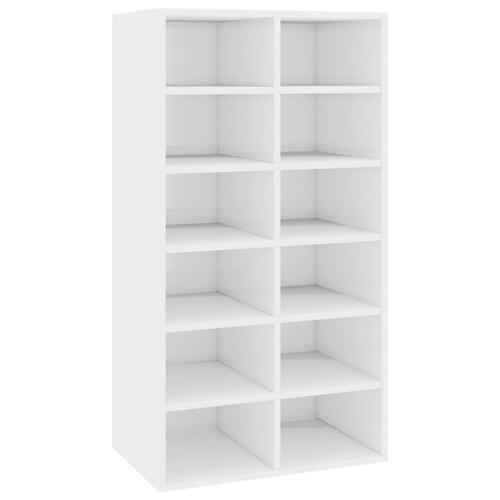 Skoreol 54x34x100,5 cm konstrueret træ hvid højglans