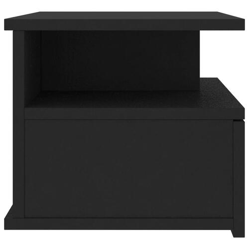 Svævende natborde 2 stk. 40 x 31 x 27 cm konstrueret træ sort
