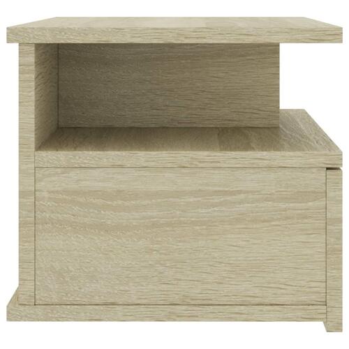 Svævende natborde 2 stk. 40 x 31 x 27 cm konstrueret træ sonoma