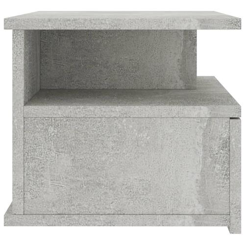 Svævende natborde 2 stk. 40 x 31 x 27 cm konstrueret træ grå