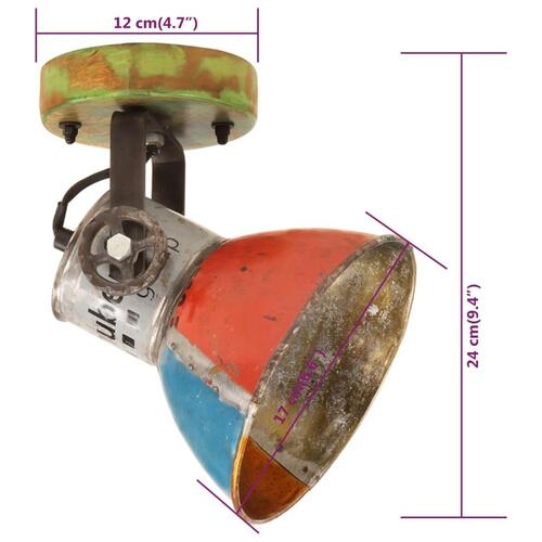 Væg-/loftlamper 2 stk. 17x24 cm E27 genbrugsmaterialer