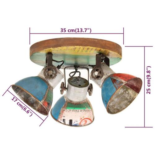 Industriel loftlampe 25 W 42x25 cm E27 flerfarvet