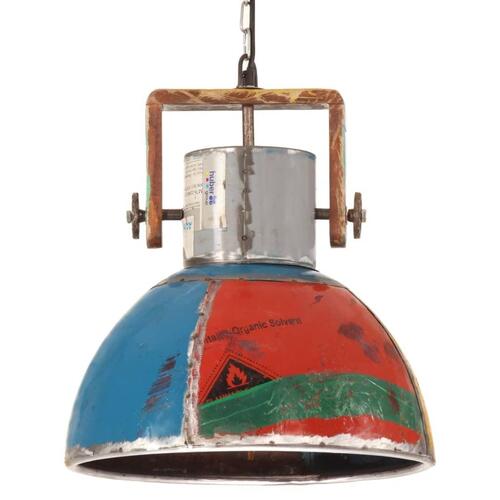 Industriel hængelampe 40 cm E27 25 W flerfarvet rund