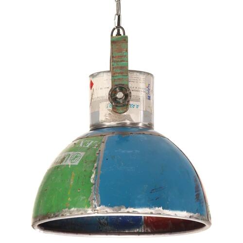 Industriel hængelampe 40 cm E27 25 W flerfarvet rund