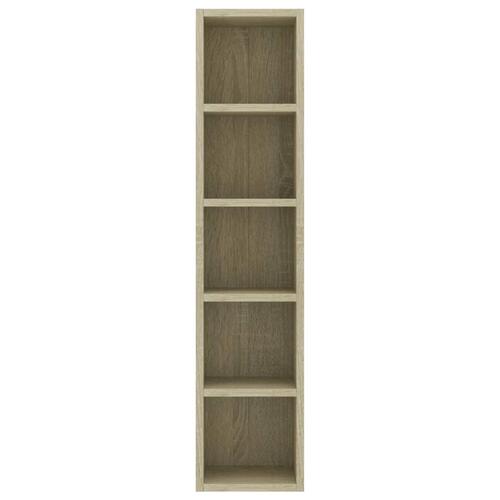 CD-reol 21 x 16 x 93,5 cm spånplade sonoma-eg